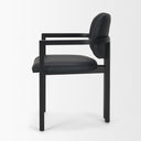 Carlisle Curved Back Black Leather Tripod Frame Dining Armchair - Default Title