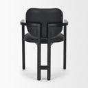 Carlisle Curved Back Black Leather Tripod Frame Dining Armchair - Default Title