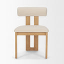 Tribeca Curve Open Back Cream Chenille Tripod Frame Dining Chair - Default Title