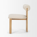Tribeca Curve Open Back Cream Chenille Tripod Frame Dining Chair - Default Title