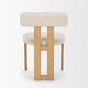 Tribeca Curve Open Back Cream Chenille Tripod Frame Dining Chair - Default Title