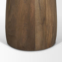 Allyson 32 Round Medium Brown Wood w Pink Marble Top Bistro Table - Default Title