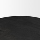 Sonel Matte Black Wood Pedestal Foyer Table - Default Title