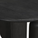 Sonel Matte Black Wood Pedestal Foyer Table - Default Title
