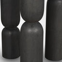 Sonel Matte Black Wood Pedestal Foyer Table - Default Title
