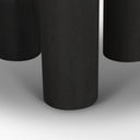Sonel Matte Black Wood Pedestal Foyer Table - Default Title