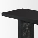 Grier 65 Black Wood w Black Cane Console Table - Default Title