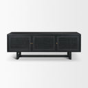 Grier 65 Black Solid Wood W Black Cane Media Console - Default Title