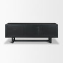 Grier 65 Black Solid Wood W Black Cane Media Console - Default Title
