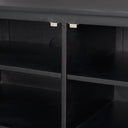Grier 65 Black Solid Wood W Black Cane Media Console - Default Title