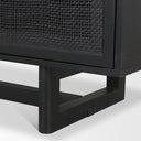 Grier 65 Black Solid Wood W Black Cane Media Console - Default Title