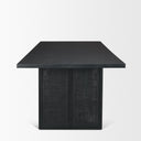 Grier 84 Black Wood w Black Cane Dining Table - Default Title