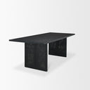 Grier 84 Black Wood w Black Cane Dining Table - Default Title