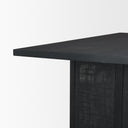 Grier 84 Black Wood w Black Cane Dining Table - Default Title