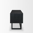 Grier 60 Black Solid Wood W Black Cane Office Desk - Default Title