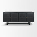 Grier 72 Black Wood W Black Cane Sideboard - Default Title