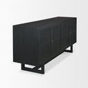 Grier 72 Black Wood W Black Cane Sideboard - Default Title