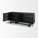 Grier 72 Black Wood W Black Cane Sideboard - Default Title