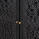 Grier 72 Black Wood W Black Cane Sideboard - Default Title