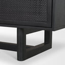 Grier 72 Black Wood W Black Cane Sideboard - Default Title