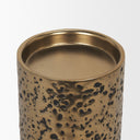 Akira Small Hammered Gold Metal Pillar Candle Holder - Default Title