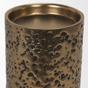 Akira Small Hammered Gold Metal Pillar Candle Holder - Default Title