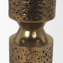 Akira Small Hammered Gold Metal Pillar Candle Holder - Default Title