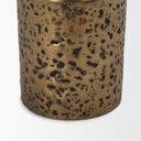 Akira Small Hammered Gold Metal Pillar Candle Holder - Default Title