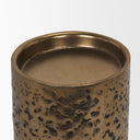 Akira Large Hammered Gold Metal Pillar Candle Holder - Default Title