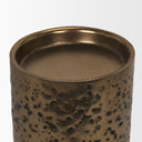 Akira Large Hammered Gold Metal Pillar Candle Holder - Default Title