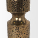 Akira Large Hammered Gold Metal Pillar Candle Holder - Default Title
