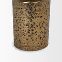 Akira Large Hammered Gold Metal Pillar Candle Holder - Default Title