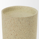 Akira Small Textured Beige Metal Pillar Candle Holder - Default Title