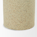 Akira Small Textured Beige Metal Pillar Candle Holder - Default Title