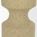Akira Large Textured Beige Metal Pillar Candle Holder - Default Title