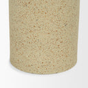 Akira Large Textured Beige Metal Pillar Candle Holder - Default Title