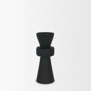 Odilia Small Smooth Matte Black Metal Geometric Pillar Candle Holder - Default Title
