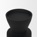 Odilia Small Smooth Matte Black Metal Geometric Pillar Candle Holder - Default Title