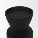 Odilia Small Smooth Matte Black Metal Geometric Pillar Candle Holder - Default Title