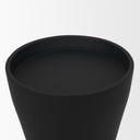 Odilia Large Smooth Matte Black Metal Geometric Pillar Candle Holder - Default Title