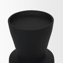Odilia Large Smooth Matte Black Metal Geometric Pillar Candle Holder - Default Title