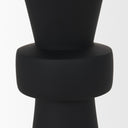 Odilia Large Smooth Matte Black Metal Geometric Pillar Candle Holder - Default Title