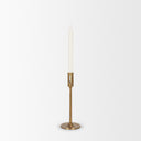 Chantria Small Solid Natural Brass Adjustable Taper Candle Holder - Default Title