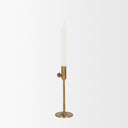 Chantria Small Solid Natural Brass Adjustable Taper Candle Holder - Default Title