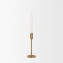 Chantria Small Solid Natural Brass Adjustable Taper Candle Holder - Default Title