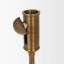 Chantria Small Solid Natural Brass Adjustable Taper Candle Holder - Default Title