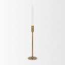 Chantria Large Solid Natural Brass Adjustable Taper Candle Holder - Default Title