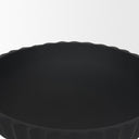 Ciaran Smooth Fluted Matte Black Metal Decorative Bowl - Default Title