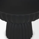 Ciaran Smooth Fluted Matte Black Metal Decorative Bowl - Default Title