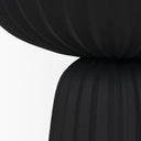 Ciaran Smooth Fluted Matte Black Metal Decorative Bowl - Default Title